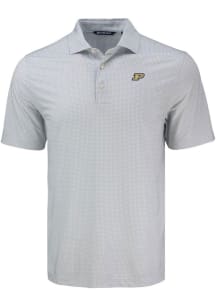 Cutter and Buck Purdue Boilermakers Grey Pike Diamond Dot Big and Tall Polo
