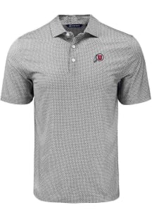 Cutter and Buck Utah Utes Black Pike Diamond Dot Big and Tall Polo