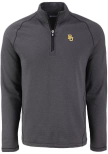Cutter and Buck Baylor Bears Mens Black Pehastin Long Sleeve Qtr Zip Pullover