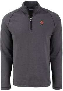 Cutter and Buck Maryland Terrapins Mens Black Pehastin Long Sleeve Qtr Zip Pullover