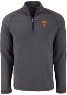 Cutter and Buck Tennessee Volunteers Mens Black Pehastin Long Sleeve Qtr Zip Pullover