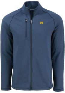 Cutter and Buck Michigan Wolverines Mens Navy Blue Pehastin Light Weight Jacket
