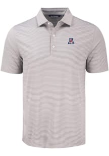 Cutter and Buck Arizona Wildcats Mens Grey Forge Eco Fine Line Short Sleeve Fashion Polo