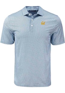 Cutter and Buck Cal Golden Bears Mens Navy Blue Pike Diamond Dot Short Sleeve Polo