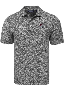 Cutter and Buck Georgia Bulldogs Mens Black Pike Flora Short Sleeve Polo
