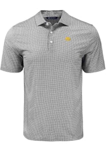 Cutter and Buck Iowa Hawkeyes Mens Black Pike Diamond Dot Short Sleeve Polo