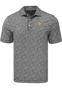 Cutter and Buck Iowa Hawkeyes Mens Black Pike Flora Short Sleeve Polo