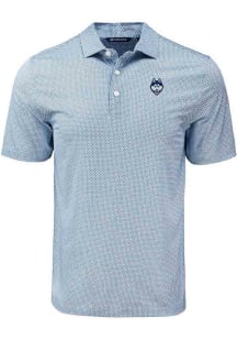 Cutter and Buck UConn Huskies Mens Navy Blue Pike Diamond Dot Short Sleeve Polo