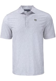Cutter and Buck Wake Forest Demon Deacons Mens Grey Pike Flora Short Sleeve Polo