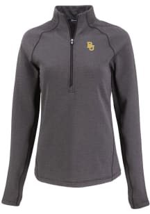 Cutter and Buck Baylor Bears Womens Black Pehastin Qtr Zip