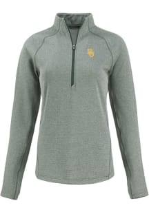 Cutter and Buck Baylor Bears Womens Green Pehastin Qtr Zip