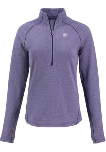 Cutter and Buck K-State Wildcats Womens Purple Pehastin Qtr Zip