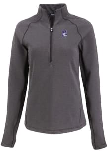 Cutter and Buck Northwestern Wildcats Womens Black Pehastin Qtr Zip