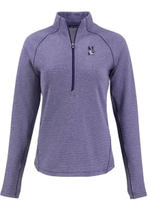 Cutter and Buck Northwestern Wildcats Womens Purple Pehastin Qtr Zip