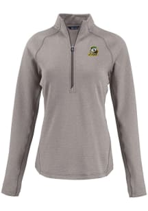 Cutter and Buck Oregon Ducks Womens Grey Pehastin Qtr Zip