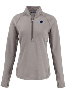Cutter and Buck Penn State Nittany Lions Womens Grey Pehastin Qtr Zip