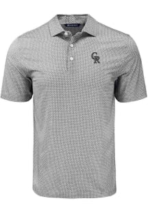 Cutter and Buck Colorado Rockies Black Pike Diamond Dot Big and Tall Polo