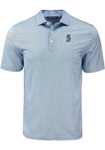 Cutter and Buck Seattle Mariners Navy Blue Pike Diamond Dot Big and Tall Polo