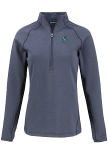 Cutter and Buck Seattle Mariners Womens Navy Blue Pehastin Qtr Zip