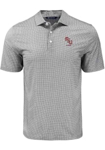 Cutter and Buck Florida State Seminoles Black Alumni Pike Diamond Dot Big and Tall Polo