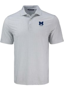 Cutter and Buck Michigan Wolverines Grey Alumni Pike Diamond Dot Big and Tall Polo