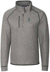 Cutter and Buck Seattle Mariners Mens Grey Mainsail Long Sleeve Qtr Zip Pullover