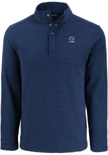 Cutter and Buck Penn State Nittany Lions Mens Navy Blue Alumni Hunts Point Long Sleeve Qtr Zip Pul..