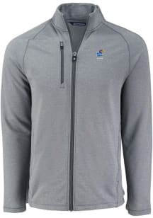 Cutter and Buck Kansas Jayhawks Mens Grey Alumni Pehastin Light Weight Jacket