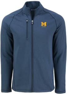 Cutter and Buck Michigan Wolverines Mens Navy Blue Alumni Pehastin Light Weight Jacket
