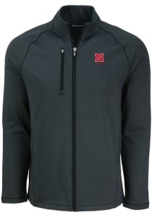 Cutter and Buck Nebraska Cornhuskers Mens Black Alumni Pehastin Light Weight Jacket