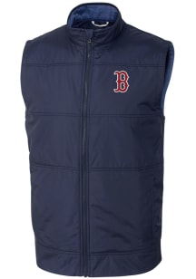 Cutter and Buck Boston Red Sox Mens Navy Blue Stealth Hybrid Quilted Sleeveless Jacket