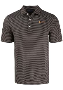 Cutter and Buck Tennessee Volunteers Mens Black Alumni Forge Eco Fine Line Short Sleeve Polo