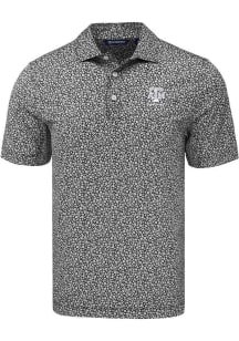Cutter and Buck Texas A&M Aggies Mens Black Alumni Pike Flora Short Sleeve Polo
