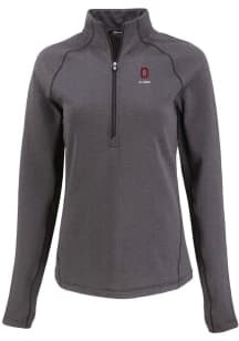 Cutter and Buck Ohio State Buckeyes Womens Black Alumni Pehastin Qtr Zip