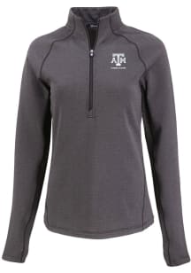 Cutter and Buck Texas A&M Aggies Womens Black Alumni Pehastin Qtr Zip