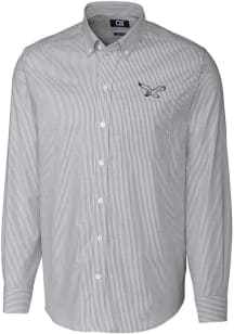 Cutter and Buck Philadelphia Eagles Mens Charcoal Historic Stretch Oxford Stripe Big and Tall Dres..