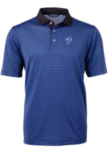 Cutter and Buck Los Angeles Rams Blue Virtue Eco Pique Big and Tall Polo