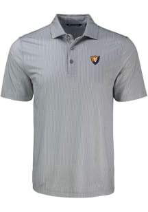 Cutter and Buck Illinois Fighting Illini Grey Vault Shadow Check Big and Tall Polo