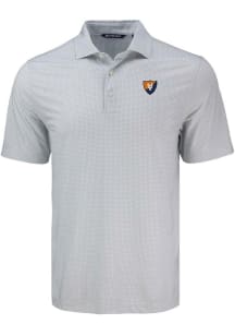 Cutter and Buck Illinois Fighting Illini Grey Vault Pike Diamond Dot Big and Tall Polo