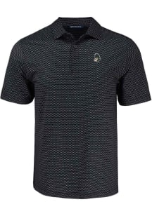 Cutter and Buck Michigan State Spartans Black Vault Shadow Check Big and Tall Polo