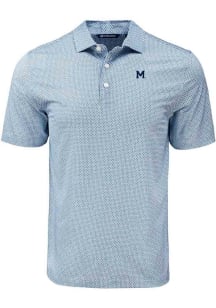 Cutter and Buck Michigan Wolverines Blue Vault Pike Diamond Dot Big and Tall Polo