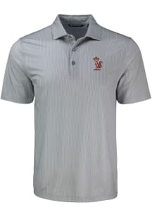 Cutter and Buck Minnesota Golden Gophers Grey Vault Shadow Check Big and Tall Polo