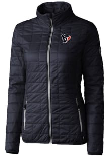Cutter and Buck Houston Texans Womens Navy Blue Rainier PrimaLoft Filled Jacket
