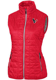 Cutter and Buck Houston Texans Womens Red Rainier PrimaLoft Style Vest