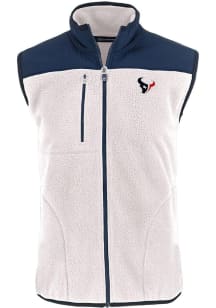 Cutter and Buck Houston Texans Mens Grey Cascade Sherpa Sleeveless Jacket