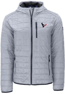 Cutter and Buck Houston Texans Mens Grey Rainier PrimaLoft Hood Filled Jacket