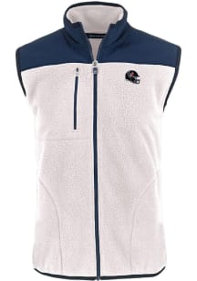 Cutter and Buck Houston Texans Mens Grey Helmet Cascade Sherpa Sleeveless Jacket
