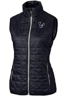 Cutter and Buck Houston Texans Womens Navy Blue Mono Rainier PrimaLoft Vest