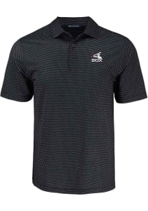 Cutter and Buck Chicago White Sox Black Cooperstown Shadow Check Big and Tall Polo
