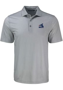 Cutter and Buck Chicago White Sox Grey Cooperstown Shadow Check Big and Tall Polo